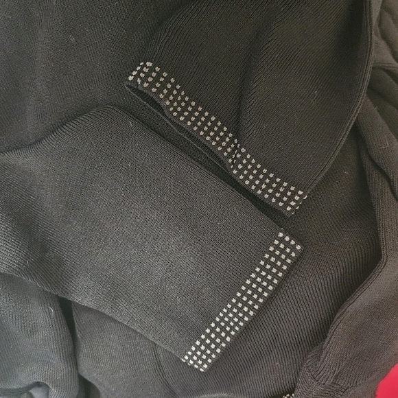 Vintage David Brooks Black Sweater Bow Collar Women's Medium M Round Neck EUC - Picture 4 of 7